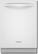 Front Standard. KitchenAid - 24" Tall Tub Built-In Dishwasher - White.