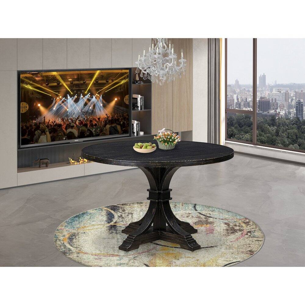 Alt View 1. East West Furniture - Wood Wood Table - Black.