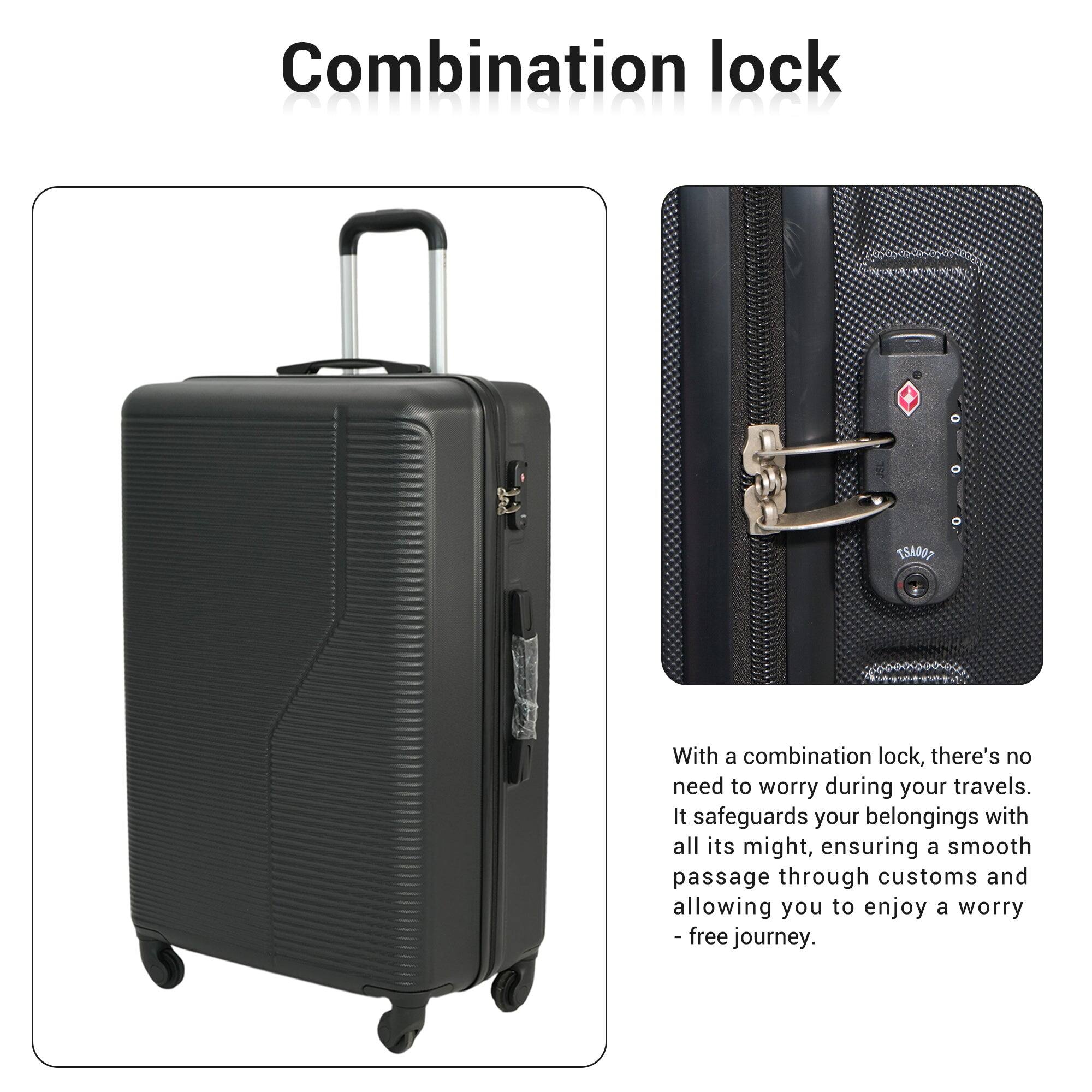 Combination lock

With a combination lock, there's no need to worry during your travels. It safeguards your belongings with all its might, ensuring a smooth passage through customs and allowing you to enjoy a worry-free journey.