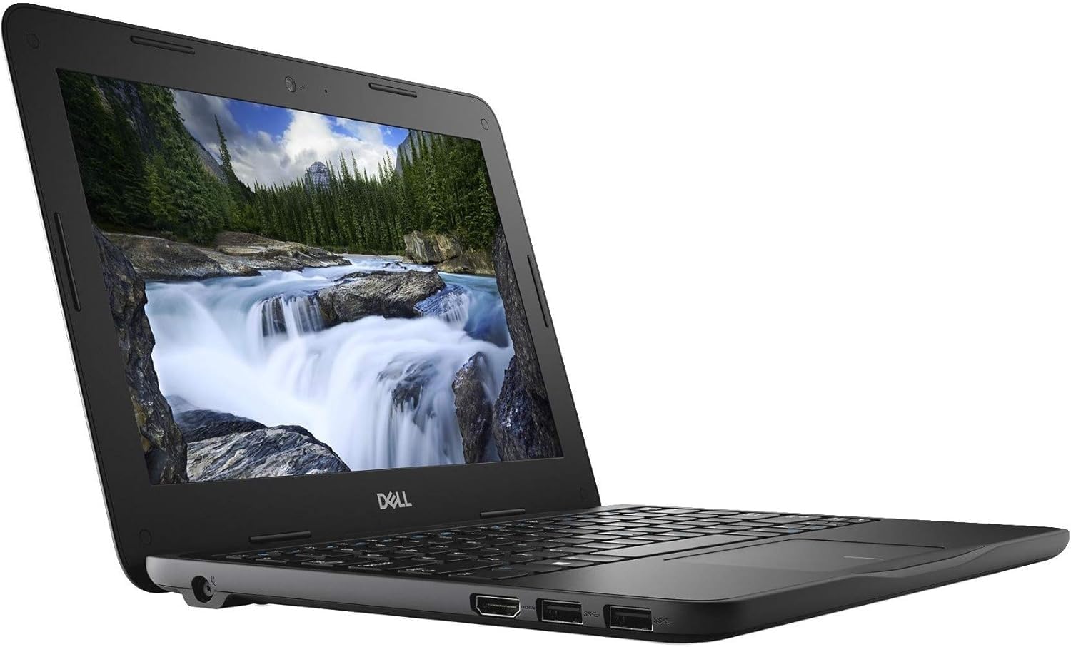 Angle. Dell - Dell Latitude 3190 2-1  Laptop PC 11.6 inch Intel Pentium Silver N5030 , 4GB Ram, 128GB SSD Windows 11 (Refurbished) - Black.
