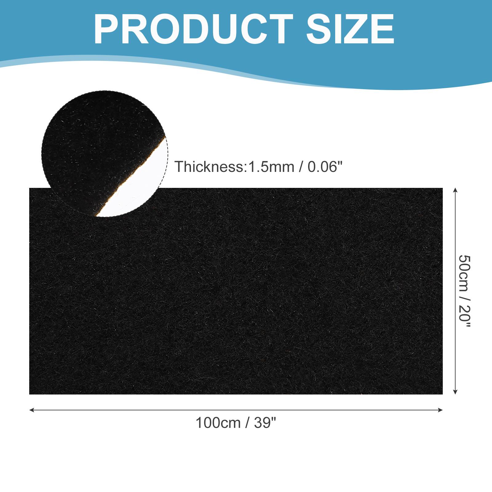 PRODUCT SIZE

Thickness: 1.5mm / 0.06"

50cm / 20"

100cm / 39"