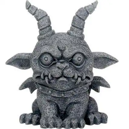 Front. Pacific Trading - Gargoyle Agamon Figurine Gothic Home Decoration 3.75 inch - Grey.