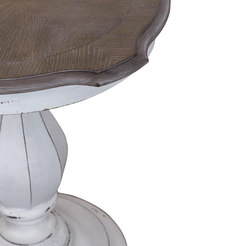 Alt View 2. Liberty Furniture Industries - Magnolia Manor Round Accent Table in Antique White - White.