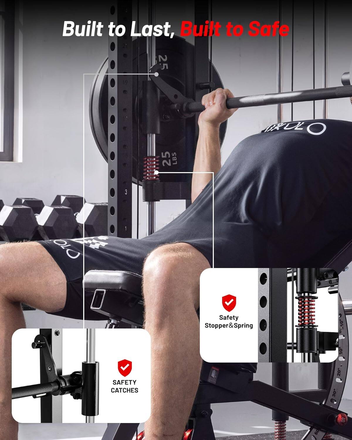 Built to Last, Built to Safe

- Safety Stopper & Spring
- Safety Catches