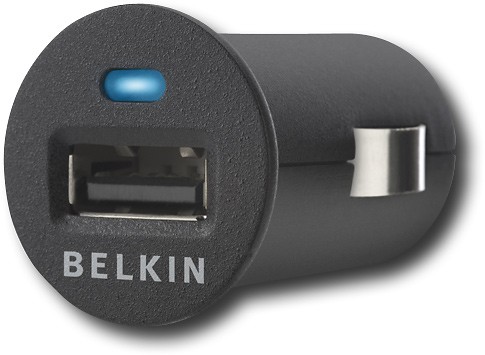  Belkin - 1 Amp Micro Auto Charger w/ Charge Sync Cable for Apple® iPod and iPhone