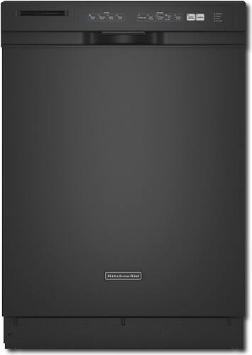 Front Standard. KitchenAid - 24" Tall Tub Built-In Dishwasher - Black.