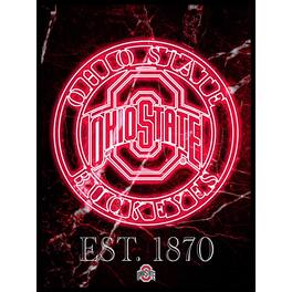 Fan Creations - Ohio State Buckeyes 12'' x 16'' Framed Circle Logo Print - Black