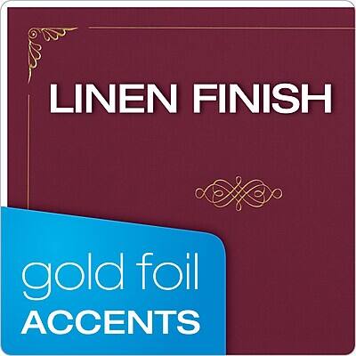 LINEN FINISH  
gold foil ACCENTS