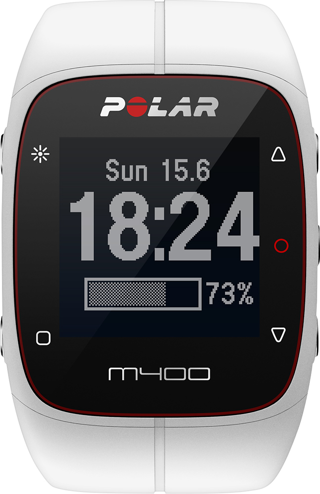 Burger Mens Verfijning Best Buy: Polar M400 GPS Watch with Heart Rate White 90051345