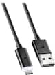 Platinum - 4' Touch On LED Micro USB Charge-and-Sync Cable - Black - Larger Front