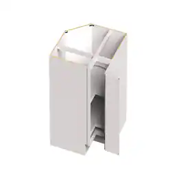 Boyel Living - 33-in W x 34.5-in H x 24-in D Slim Shaker RTA Kitchen Lazy Susan Corner Base Cabinet with Soft-Close - Snow White