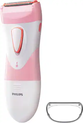Angle. Philips - Philips SatinShave Essential Women’s Electric Shaver for Legs, Cordless - Pink.