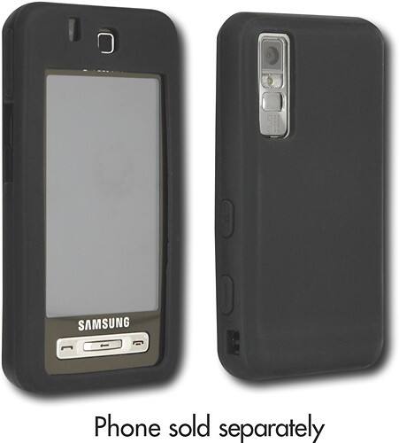 Front Standard. Samsung - Rubber Skin for Samsung Behold Mobile Phones - Black.
