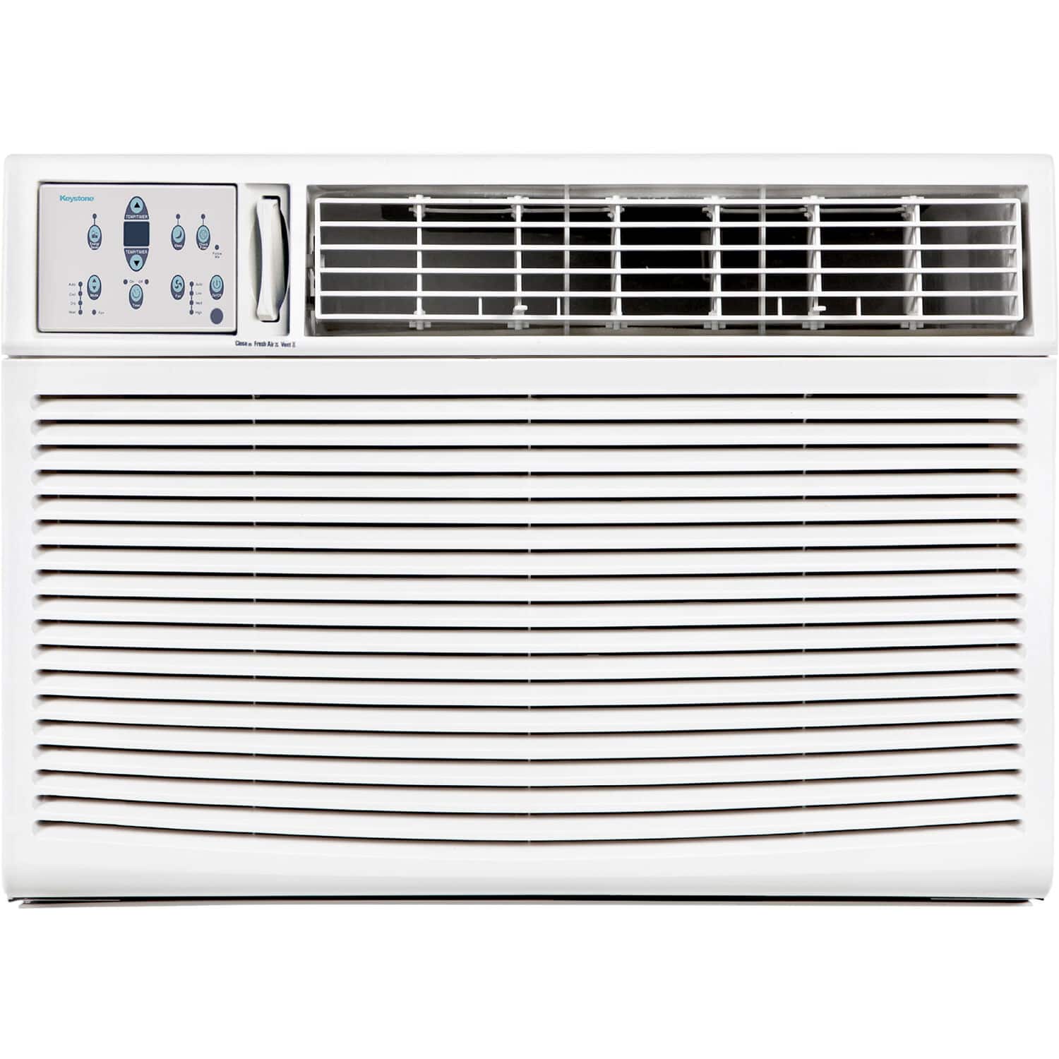 Keystone - 18,800/18,400 BTU 230V Window Air Conditioner with 16,000 BTU Supplemental Heat Function - White
