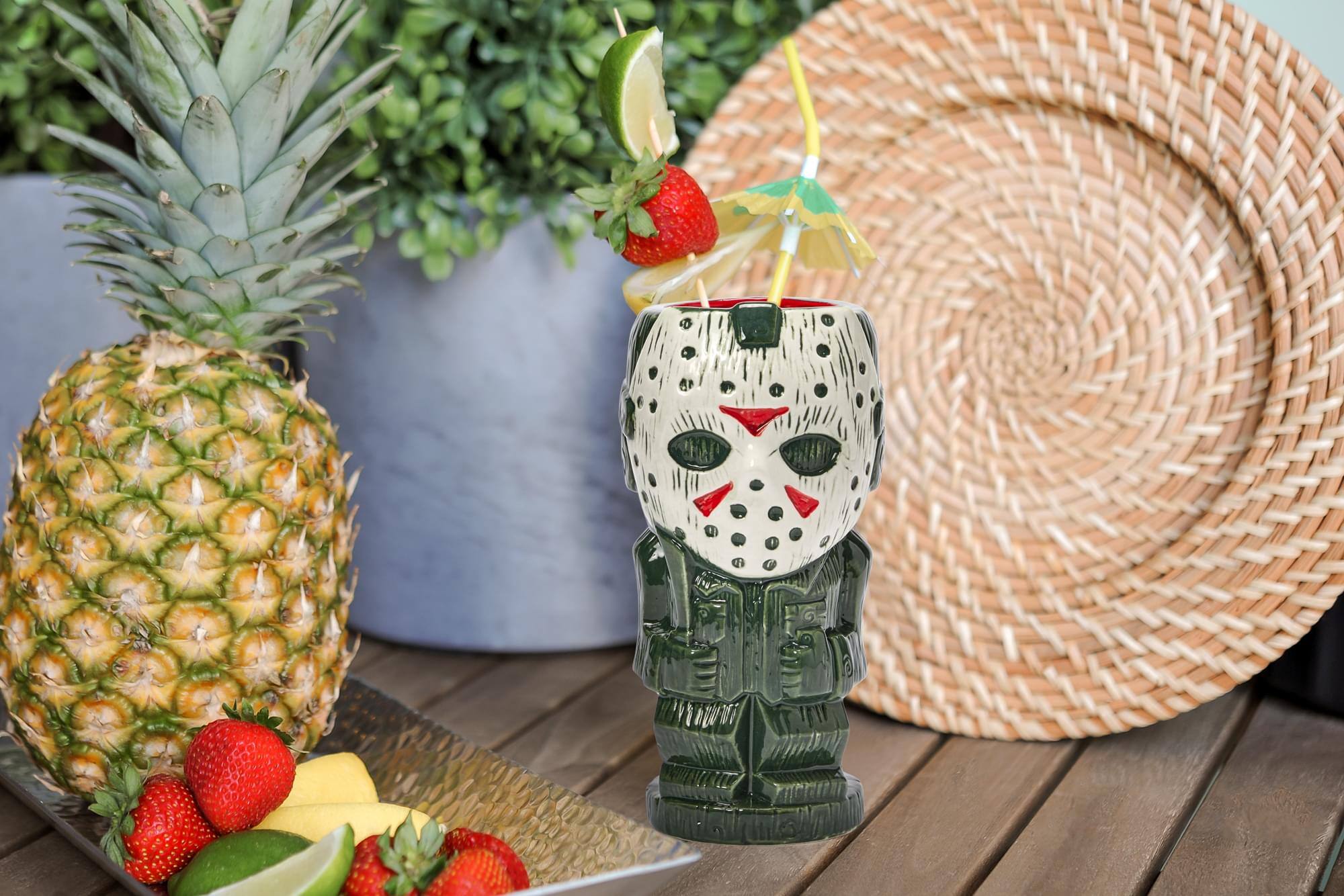 Alt View 3. ThinkGeek - Geeki Tikis Friday The 13th Jason Voorhees | Ceramic Tiki Mug | Holds 26 Ounces - Green.