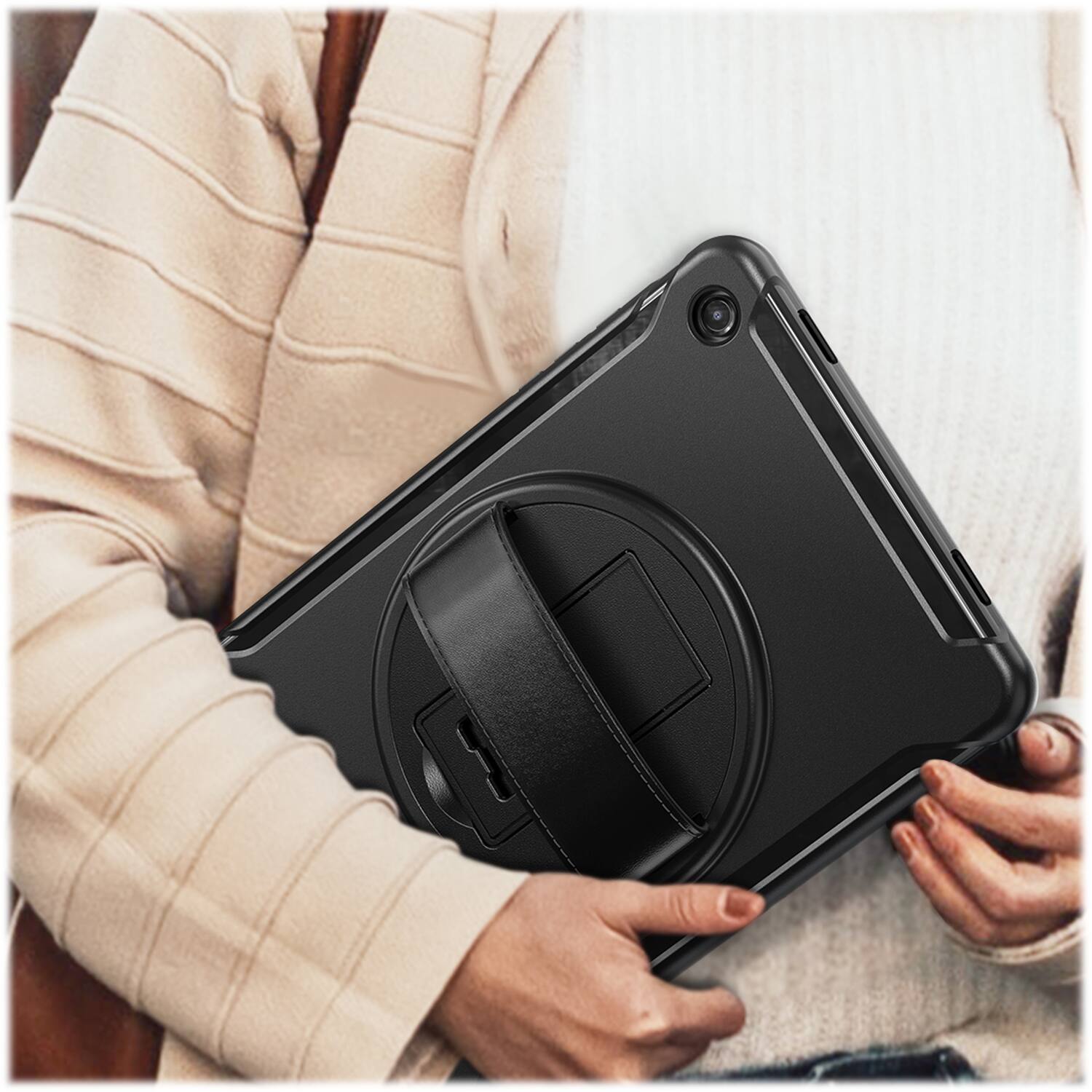 Alt View 19. SaharaCase - Protection Hand Strap Series Case for Samsung Galaxy Tab A9+ - Black.