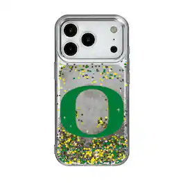 Keyscaper - NCAA - Oregon Ducks iPhone Glitter Confetti Design Case - 13 - Multicolor