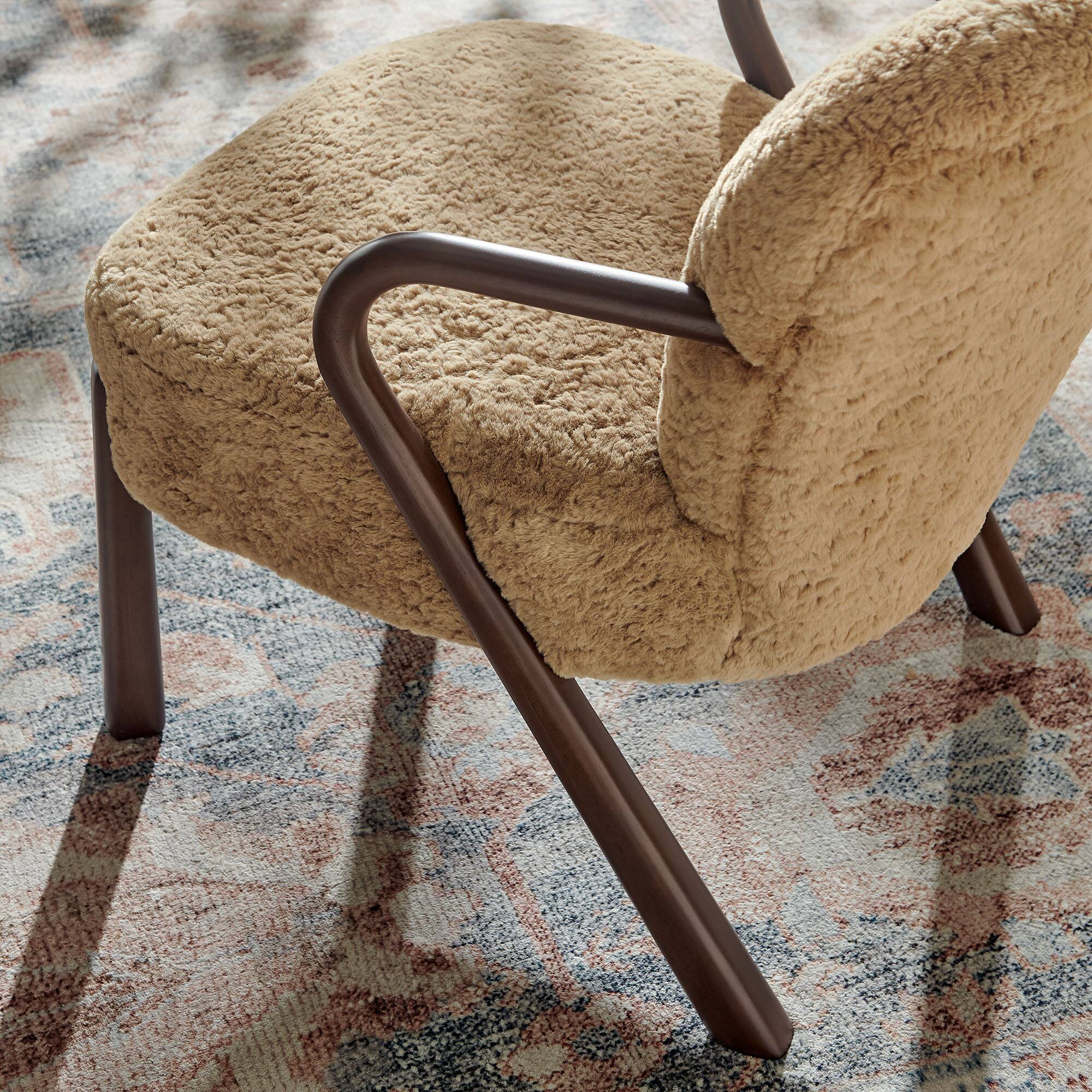 Alt View 1. Modway - Arden Faux Shearling Accent Armchair by Modway - Sand.