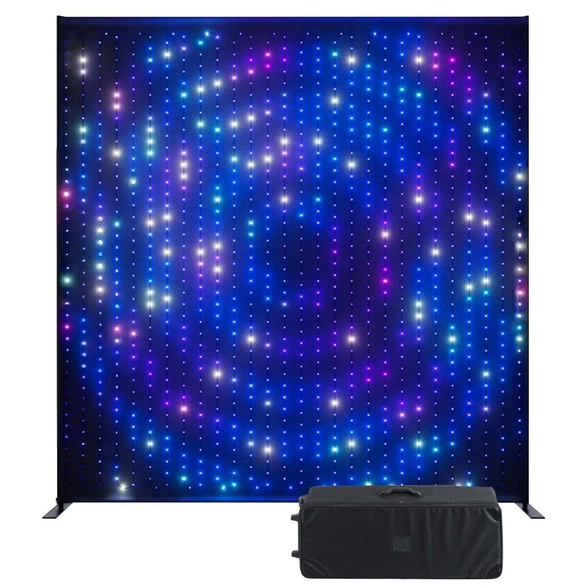 Angle. Twinkly - 3-in-1 Gaming Vibes Lighting Bundle w/ Pixel Art Squares, Light Strip & Pearl Twinkle Lights - Multicolor.