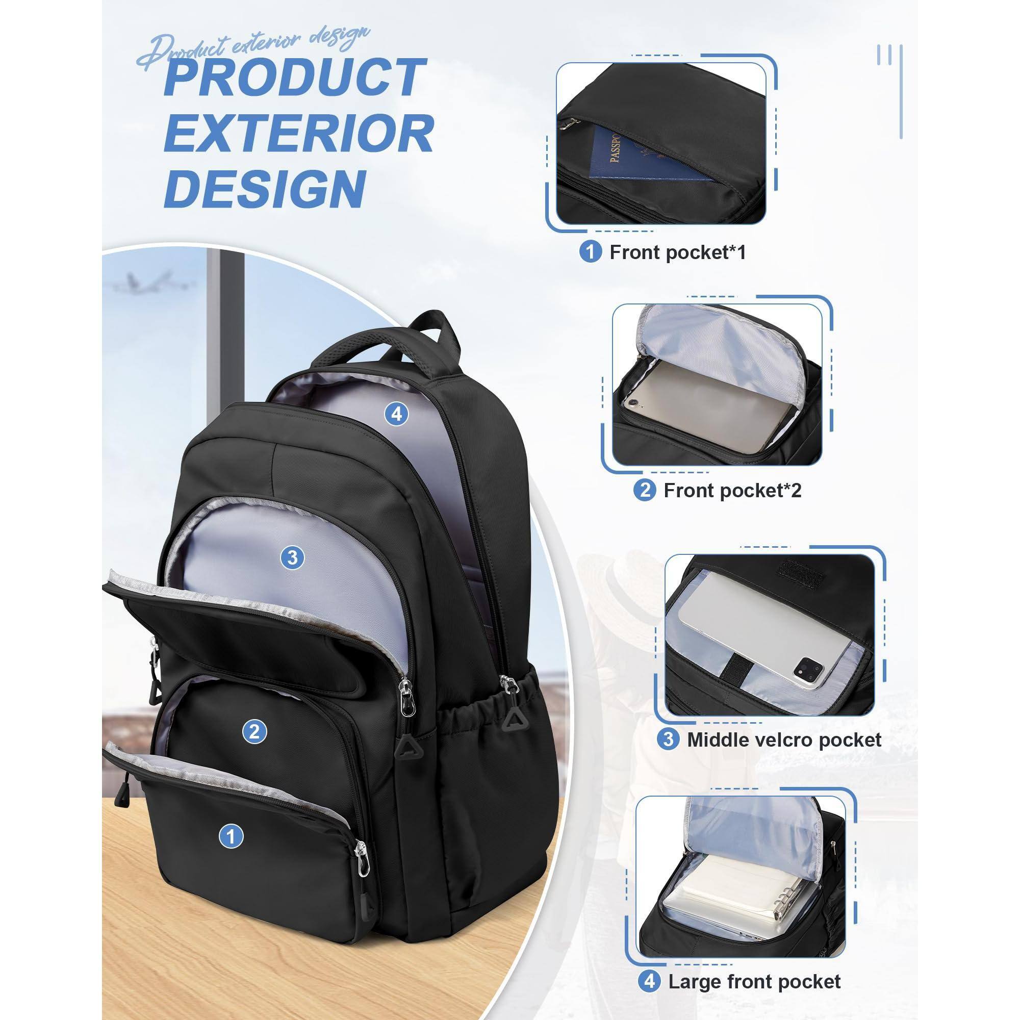 Pacoar Cade Backpack For Women Men Waterproof High School Backpacks ...