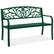 Front. Best Choice Products - Best Choice Products Outdoor Steel Bench Garden Patio Porch Furniture w/ Floral Design Backrest - Dark Green - Dark Green.