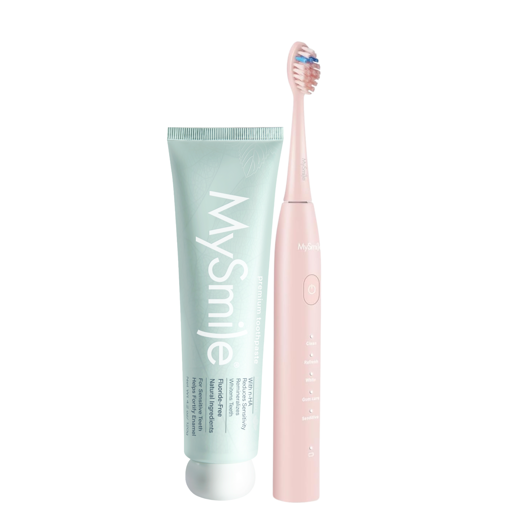 MySmile - DY156 Electric Toothbrush & Nano-Hydroxyapatite Toothpaste Bundle - Pink