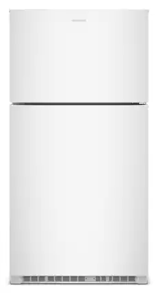 Front. Amana - 33 in. Wide 21.3 cu. ft. Top-Freezer Refrigerator With Dual Crisper Drawers - White.