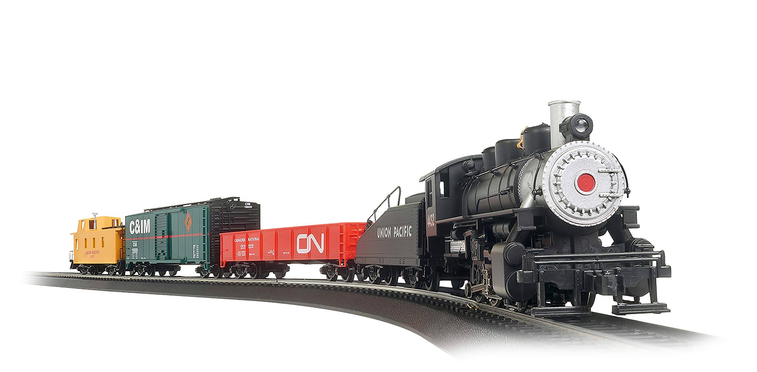 EZTW1 - Trains - Pacific Flyer Ready To Run Electric Set Ho Scale Complete Freight SetPowered Steam Locomotive - Default