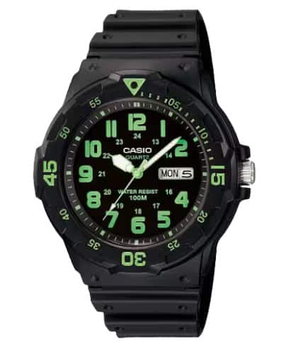 Casio - Men’s and Green Analog Sport Watch - MRW-200H-3BV - Black