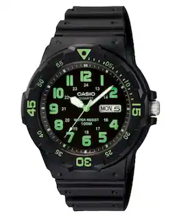 Casio - Men’s and Green Analog Sport Watch - MRW-200H-3BV - Black