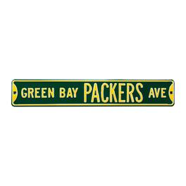 Authentic Street Signs - Bay Packers 6" x 36" Steel Street Sign - Green