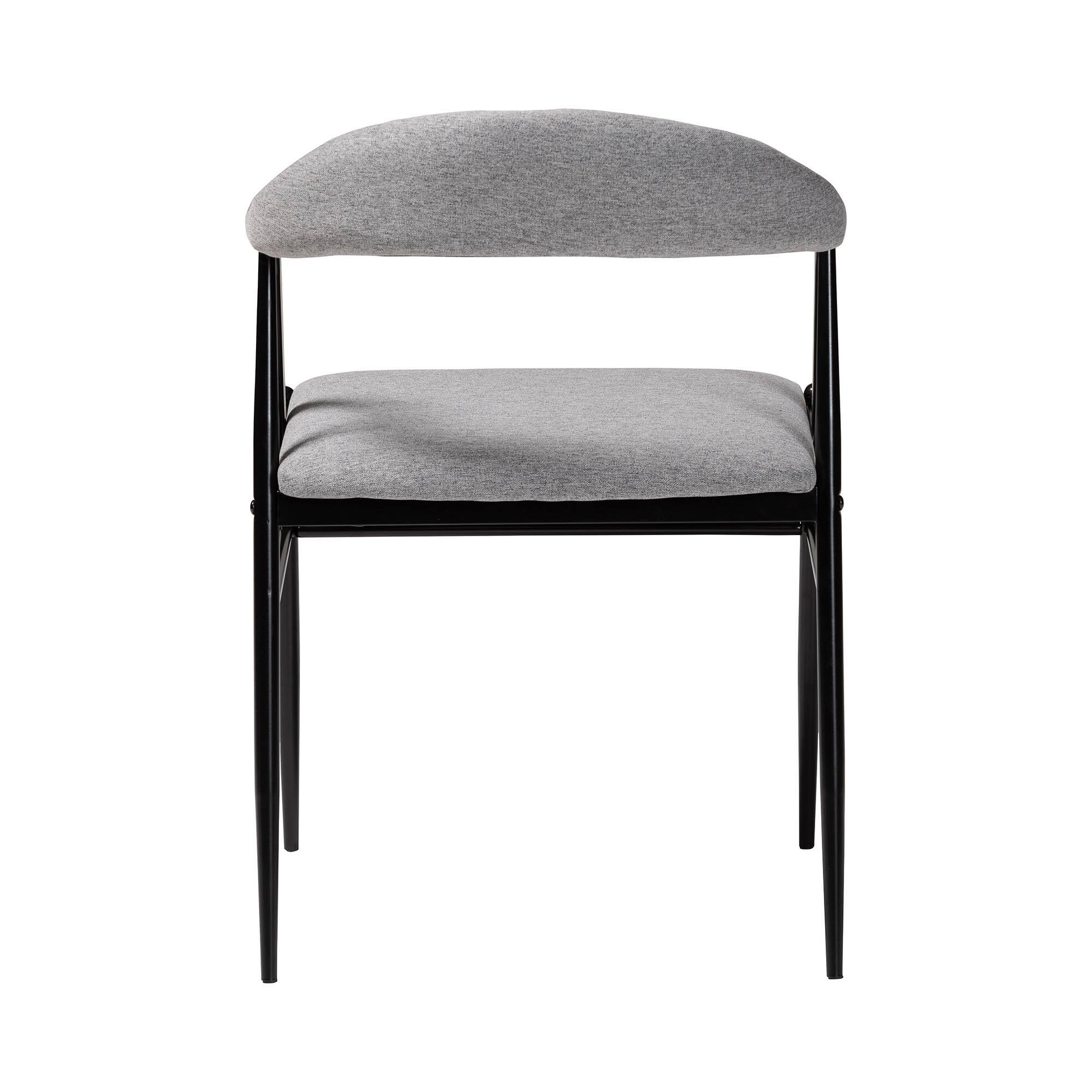 Alt View 1. Baxton Studio - Orrin Modern Industrial Fabric and Metal 4-Piece Dining Chair Set - Grey/Black.