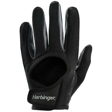 Front. Harbinger - Harbinger Women's Power Protect Fitness Gloves - Small - Black - Black.