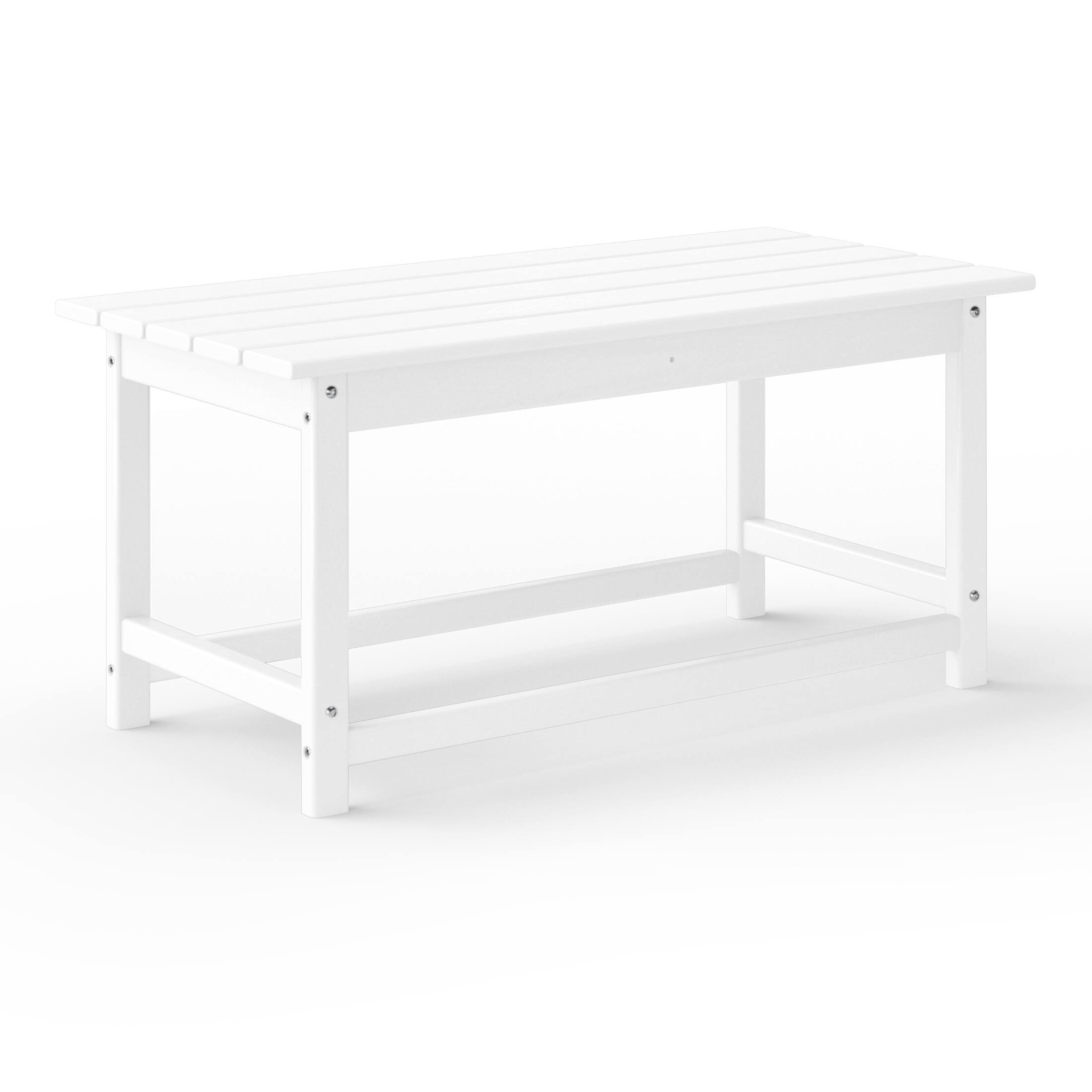 Left. WestinTrends - WestinTrends Malibu 35" length outdoor Coffee table for Adirondack chair - White.