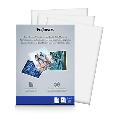 Fellowes - Thermal Laminating Pouches Thermal & Cold Laminating Pouches, Letter Size, 5 Mil, 25/Pack (100138468) price history on PriceWatchPro