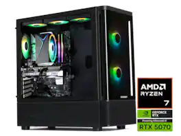 STORMCRAFT - SKYHAWK PRO PC: Ryzen 7 7700, RTX 5070, 32GB DDR5, 2TB NVMe, 850W PSU, Win 11