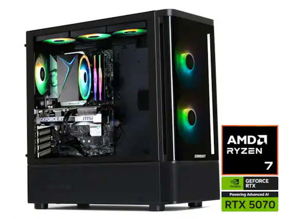 n TIWA / GEFORCE RTX msi SAMN B STORMCRAFT AMD RYZEN 7 EUISINAYSO GEFORCE NVIDIA RTX Powering Advanced AI RTX 5070