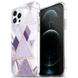 Vena - MELANGE Chic Design Slim Protective Case for Apple iPhone 12 / iPhone 12 Pro - Purple - Multicolored