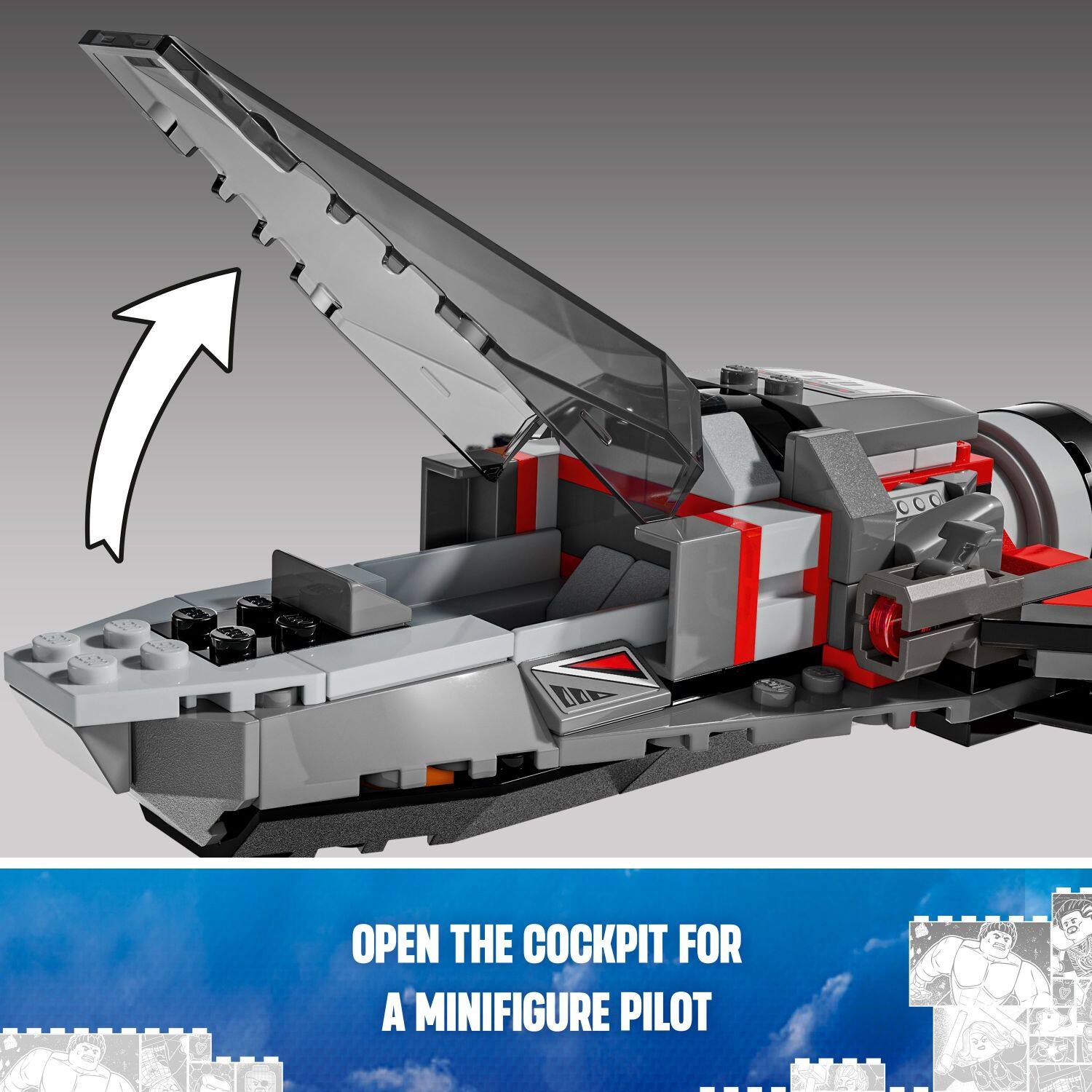 Open the cockpit for a miniature pilot.