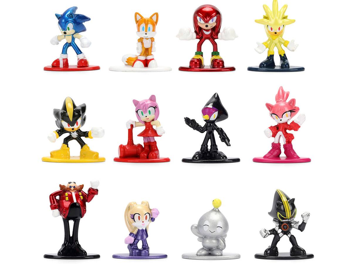 Angle. Jada - Set of 12 Diecast Figures "Sonic The Hedgehog" Video Games "Nano Metalfigs" Series Diecast Models by Jada - Multi.
