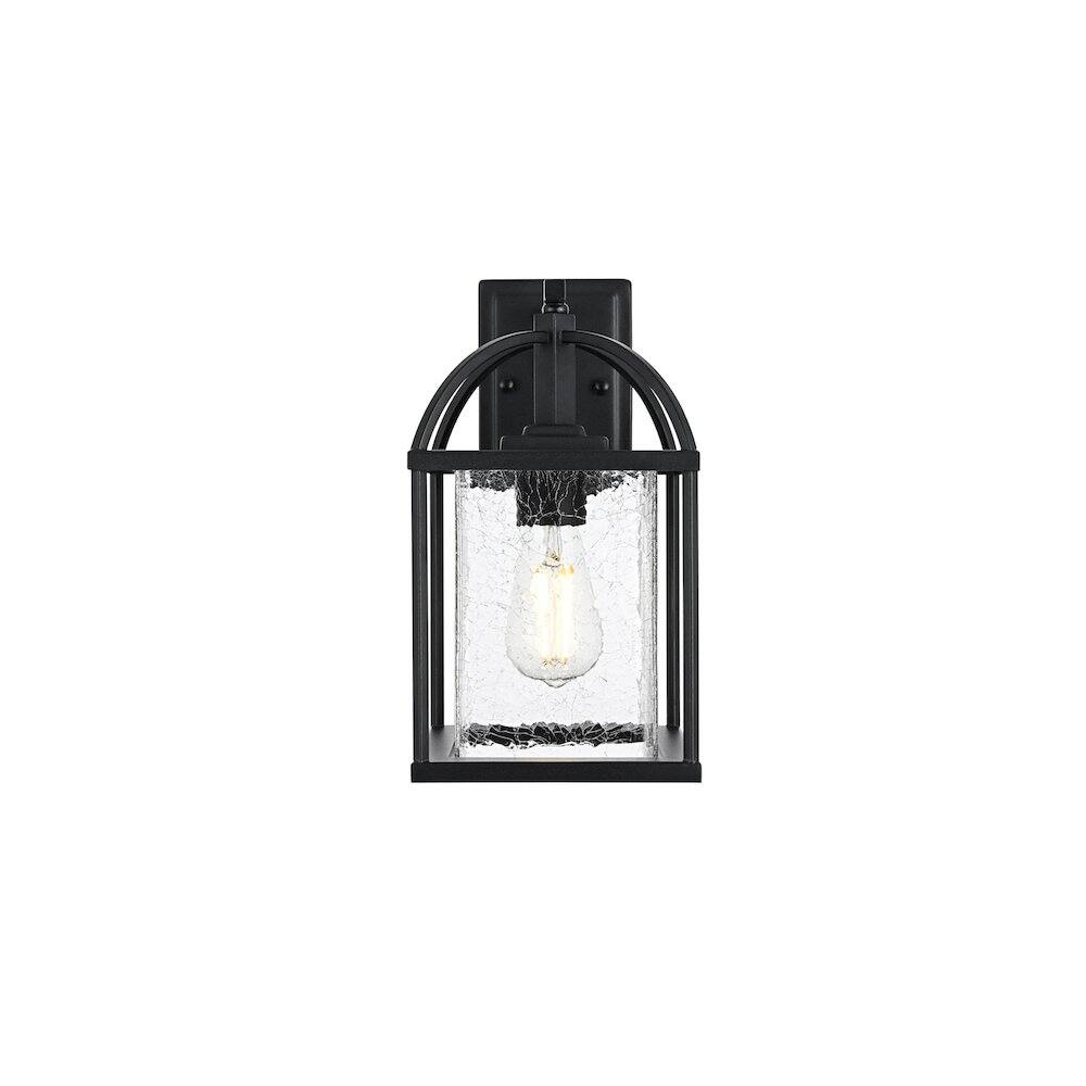 Back. Elegant Lighting - Gratz 7 inch Outdoor Pendant in Black - Black.