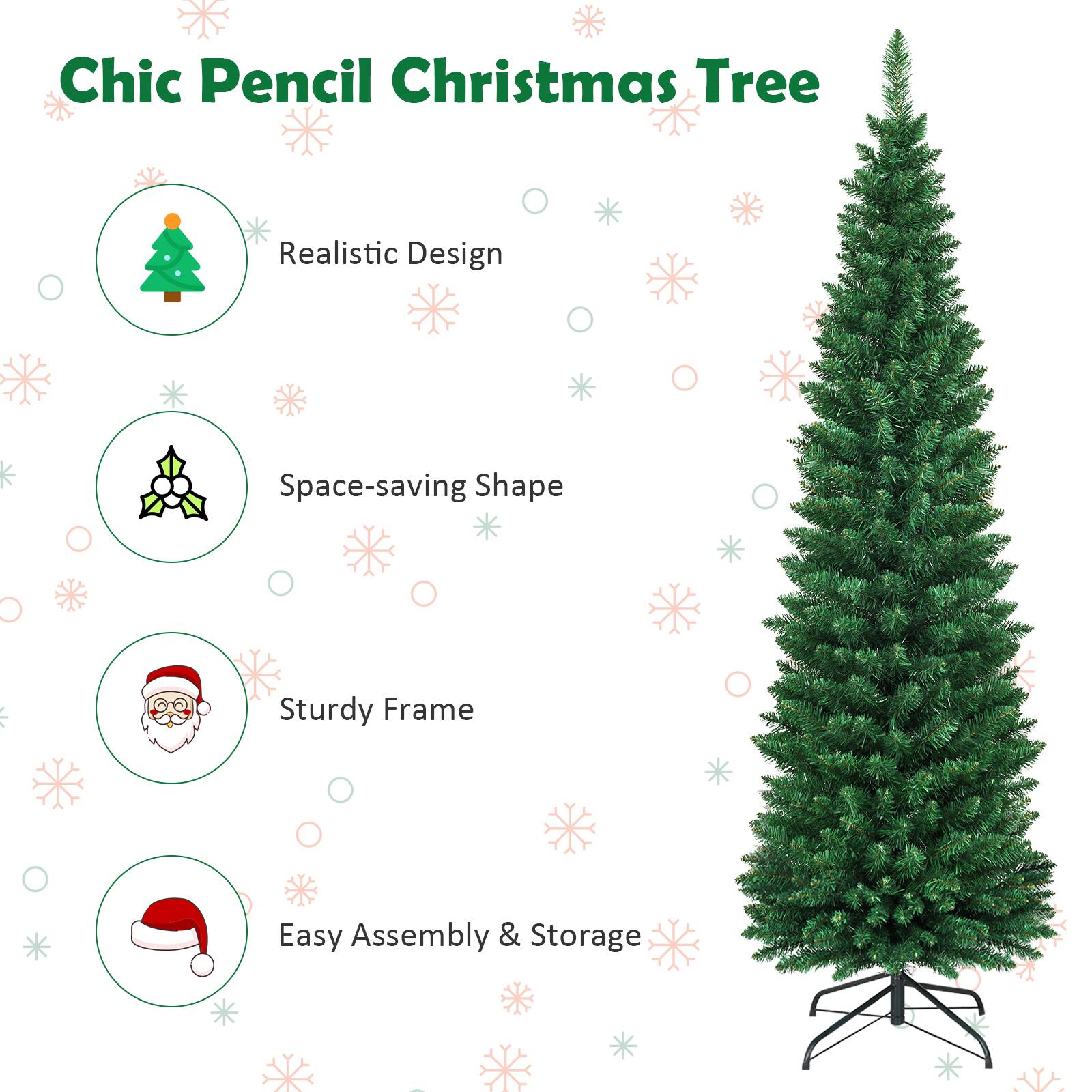 Chic Pencil Christmas Tree

- Realistic Design
- Space-saving Shape
- Sturdy Frame
- Easy Assembly & Storage