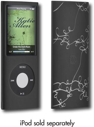 Front Standard. DLO - Jam Jacket Grafik Case for 4th-Generation Apple® iPod® nano - Black/Clear.