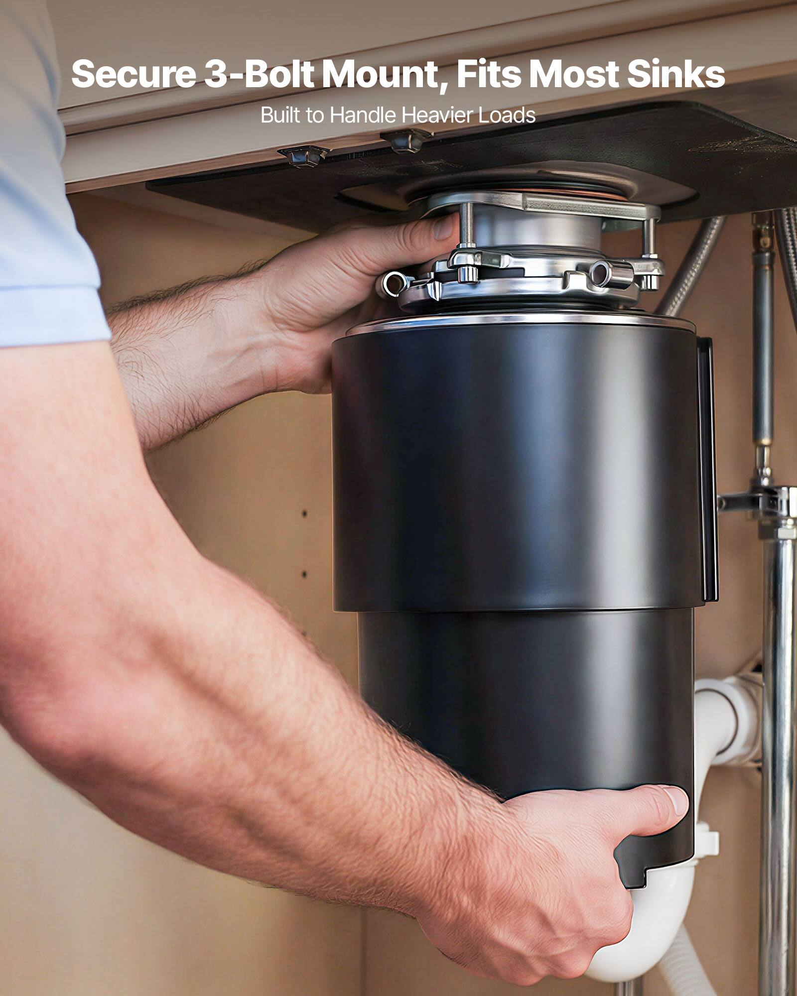 Secure 3-Bolt Mount, Fits Most Sinks  
Built to Handle Heavier Loads