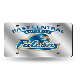 Rico Industries - East Central College Falcons Mirrored Laser Cut License Plate Laser Tag - Multi