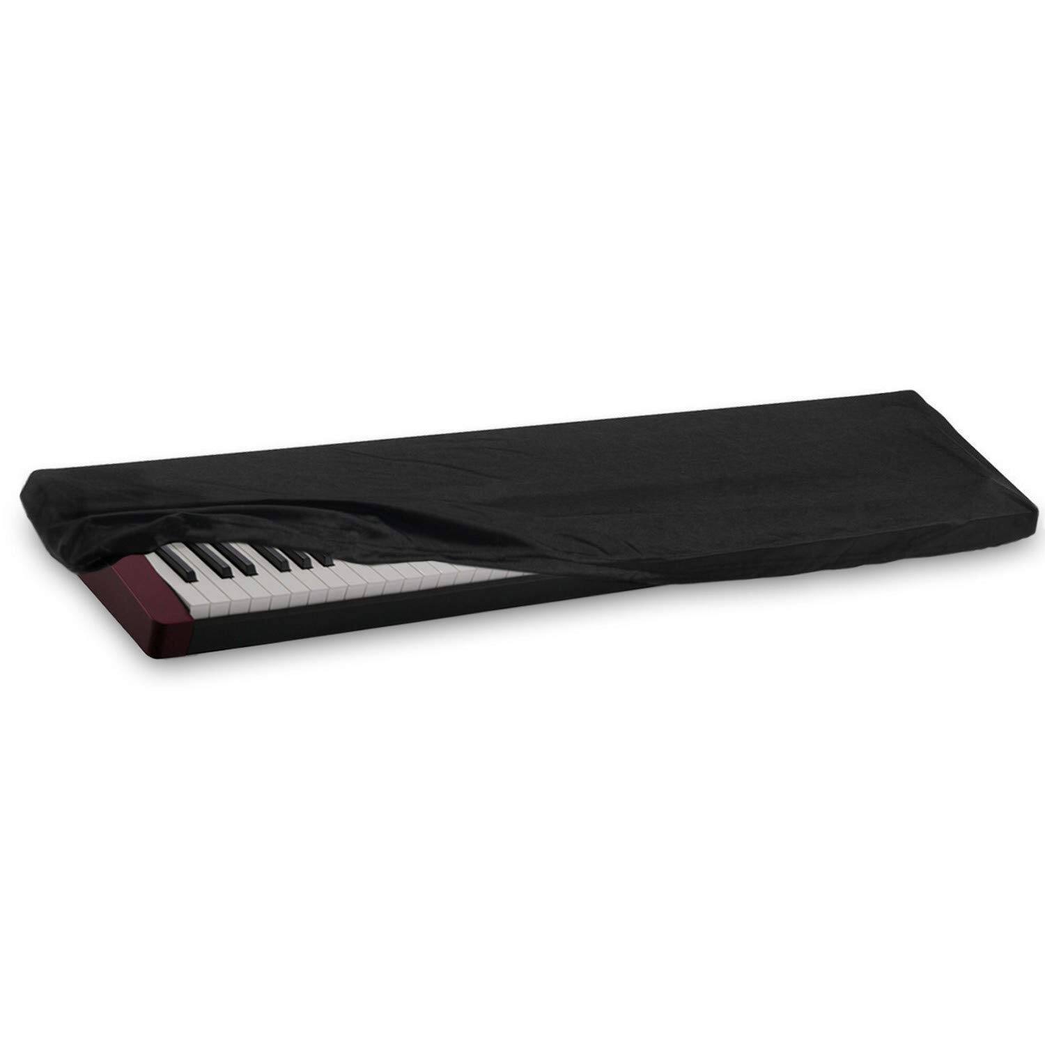 Angle. HQRP - Elastic Keyboard Dust Cover 76-88 Key Spandex with Storage Bag for Casio CDP-130 PX-160 PX-350 - Black.