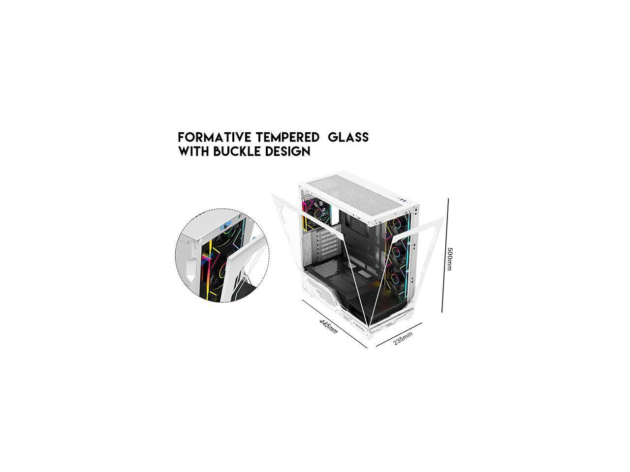FORMATIVE TEMPERED GLASS WITH BUCKLE DESIGN  
500mm x 445mm x 235mm