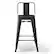 Front. Simpli Home - Rayne Industrial Metal 24 inch Counter Height Stool (Set of 2) in Distressed Black - Distressed Black.