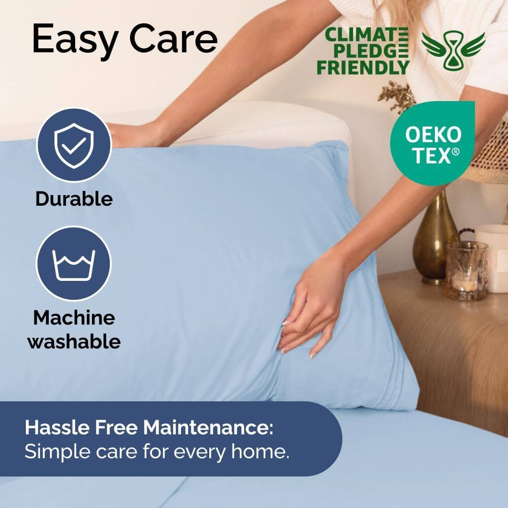 Easy Care  
CLIMATE PLEDGE FRIENDLY  
Durable  
Machine washable  
Hassle Free Maintenance: Simple care for every home.