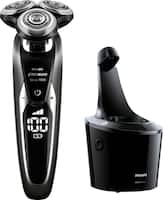 Philips Norelco - 9700 Clean & Charge Wet/Dry Electric Shaver - Black - Angle_Zoom